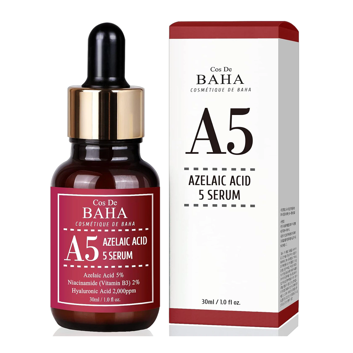 Противовоспалительная сыворотка для лица COS DE BAHA A5 AZELAIC ACID 5 SERUM Противовоспалительная сыворотка для лица COS DE BAHA A5 AZELAIC ACID 5 SERUM