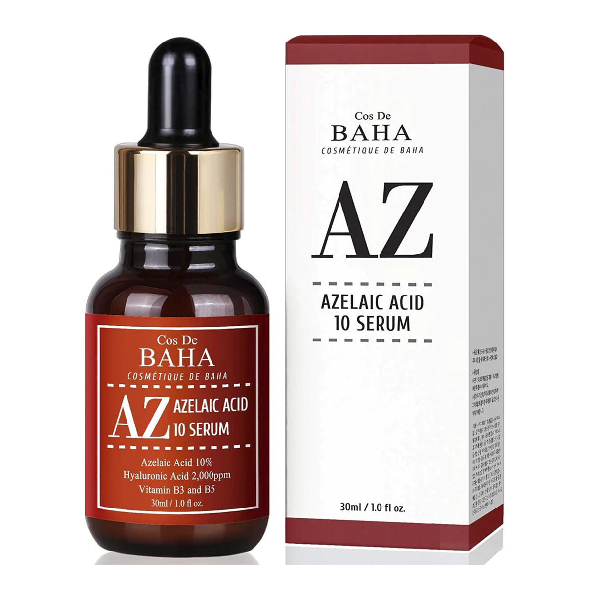 Противовоспалительная сыворотка с азелаиновой кислотой COS DE BAHA AZ AZELAIC ACID 10 SERUM Противовоспалительная сыворотка с азелаиновой кислотой COS DE BAHA AZ AZELAIC ACID 10 SERUM