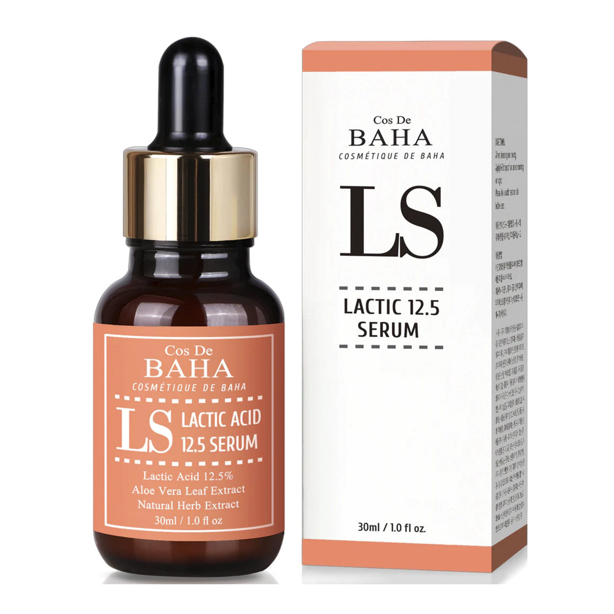 Сироватка-пілінг для обличчя з молочною кислотою COS DE BAHA LS LACTIC ACID 12.5% FACE PEEL SERUM WITH HA Сироватка-пілінг для обличчя з молочною кислотою COS DE BAHA LS LACTIC ACID 12.5% FACE PEEL SERUM WITH HA