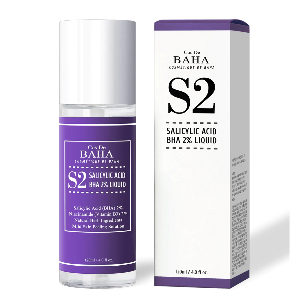 Тонік для лікування прищів та звуження пір COS DE BAHA S2 SALICYLIC ACID BHA 2% LIQUID Тонік для лікування прищів та звуження пір COS DE BAHA S2 SALICYLIC ACID BHA 2% LIQUID