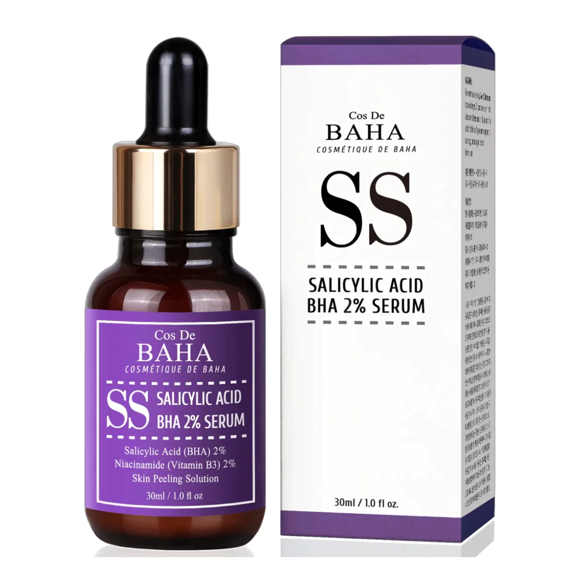 Кислотна сироватка із саліциловою кислотою COS DE BAHA SS SALICYLIC ACID BHA 2% EXFOLIANT SERUM Кислотна сироватка із саліциловою кислотою COS DE BAHA SS SALICYLIC ACID BHA 2% EXFOLIANT SERUM
