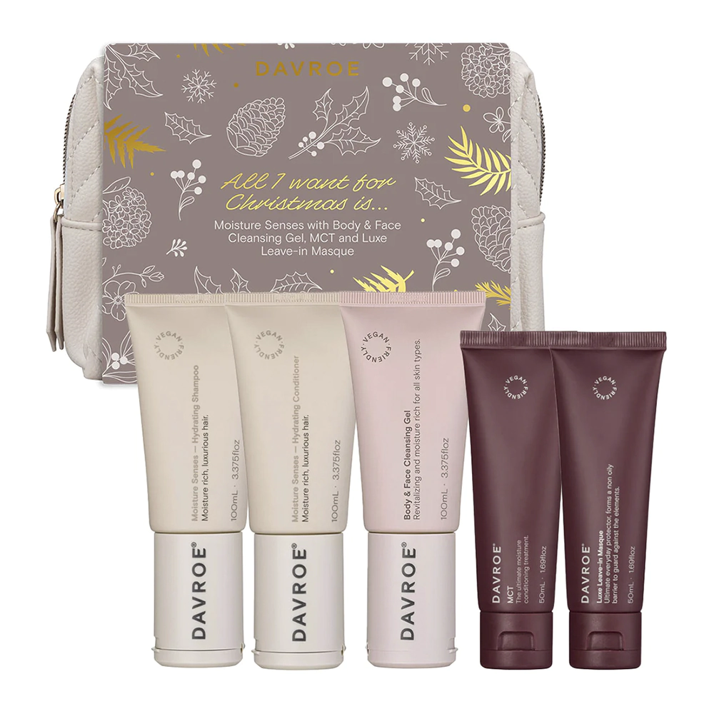 Дорожный набор Christmas для увлажнения волос DAVROE MOISTURE SENSES TRAVEL PACK Дорожный набор Christmas для увлажнения волос DAVROE MOISTURE SENSES TRAVEL PACK