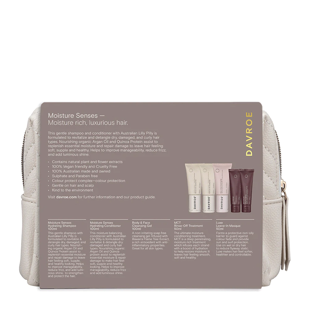 Дорожный набор Christmas для увлажнения волос DAVROE MOISTURE SENSES TRAVEL PACK Дорожный набор Christmas для увлажнения волос DAVROE MOISTURE SENSES TRAVEL PACK