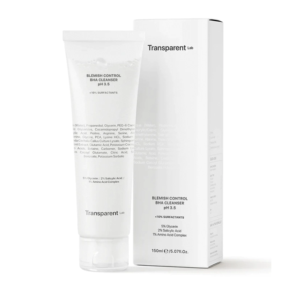 Очищающий гель для лица от прыщей для зрелой кожи TRANSPARENT LAB BLEMISH CONTROL BHA CLEANSER PH 3.5 Очищающий гель для лица от прыщей для зрелой кожи TRANSPARENT LAB BLEMISH CONTROL BHA CLEANSER PH 3.5