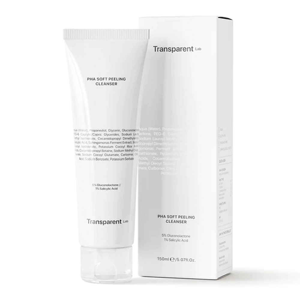 Пілінг для обличчя з ніжним ефектом BHA та PHA кислот TRANSPARENT LAB PHA SOFT PEELING CLEANSER Пілінг для обличчя з ніжним ефектом BHA та PHA кислот TRANSPARENT LAB PHA SOFT PEELING CLEANSER