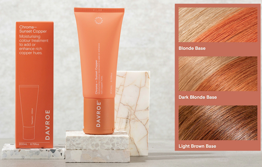 Мідний тонуючий бальзам для волосся DAVROE CHROMA SUNSET COPPER Мідний тонуючий бальзам для волосся DAVROE CHROMA SUNSET COPPER