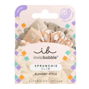 Набор резинок-браслетов для волос в ткани INVISIBOBBLE SPRUNCHIE SLIM ALEGRIA ROOTING FOR YOU 2 шт