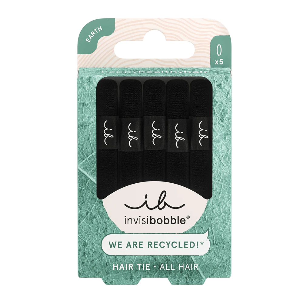 Набор трикотажных эластичных резинок-браслетов для волос INVISIBOBBLE HAIR TIE BLACK 5 шт Набор трикотажных эластичных резинок-браслетов для волос INVISIBOBBLE HAIR TIE BLACK 5 шт