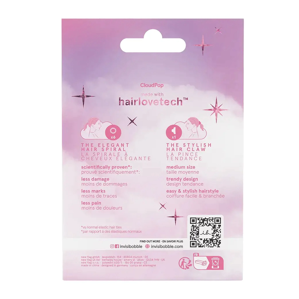 Подарочный набор для волос (6 резинок-браслетов + крабик) INVISIBOBBLE CLOUDPOP SET Подарочный набор для волос (6 резинок-браслетов + крабик) INVISIBOBBLE CLOUDPOP SET