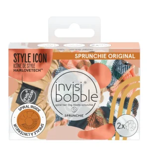 Набор резинок-браслетов для волос в ткани INVISIBOBBLE SPRUNCHIE SLIM FALL IN LOVE IT’S SWEATER TIME 2 шт