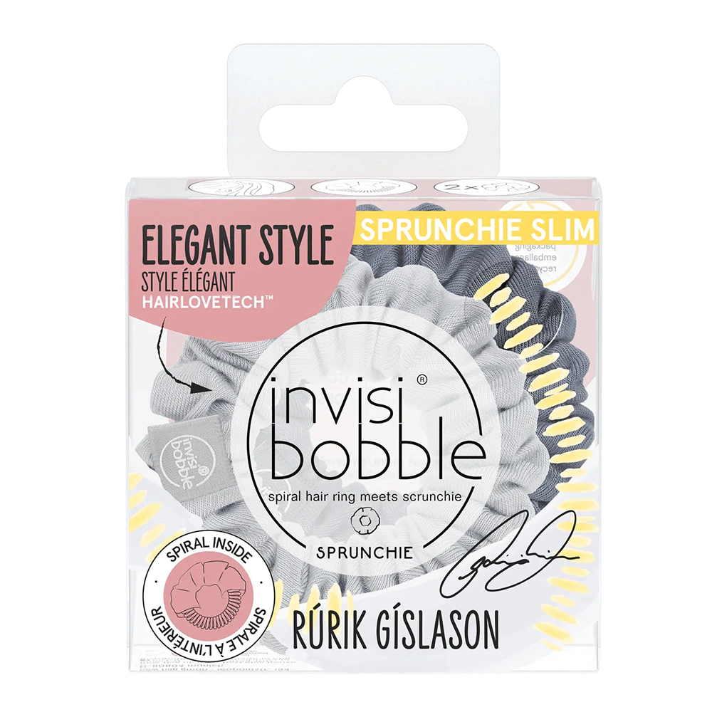 Набір гумок-браслетів для волосся в тканині INVISIBOBBLE SPRUNCHIE SLIM RURIK GISLASON FEELING GREYT 2 шт Набір гумок-браслетів для волосся в тканині INVISIBOBBLE SPRUNCHIE SLIM RURIK GISLASON FEELING GREYT 2 шт