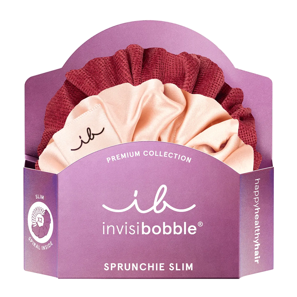 Набір гумок-браслетів для волосся в тканині INVISIBOBBLE SPRUNCHIE SLIM PREMIUM YOU MAKE ME BLUSH 2 шт Набір гумок-браслетів для волосся в тканині INVISIBOBBLE SPRUNCHIE SLIM PREMIUM YOU MAKE ME BLUSH 2 шт