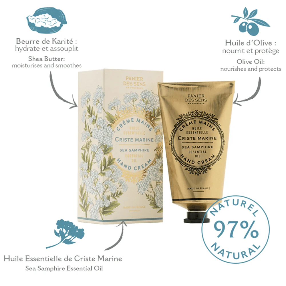 Парфюмированный крем для рук Критмум PANIER DES SENS HAND CREAM STIMULATING SEA SAMPHIRE Парфюмированный крем для рук Критмум PANIER DES SENS HAND CREAM STIMULATING SEA SAMPHIRE