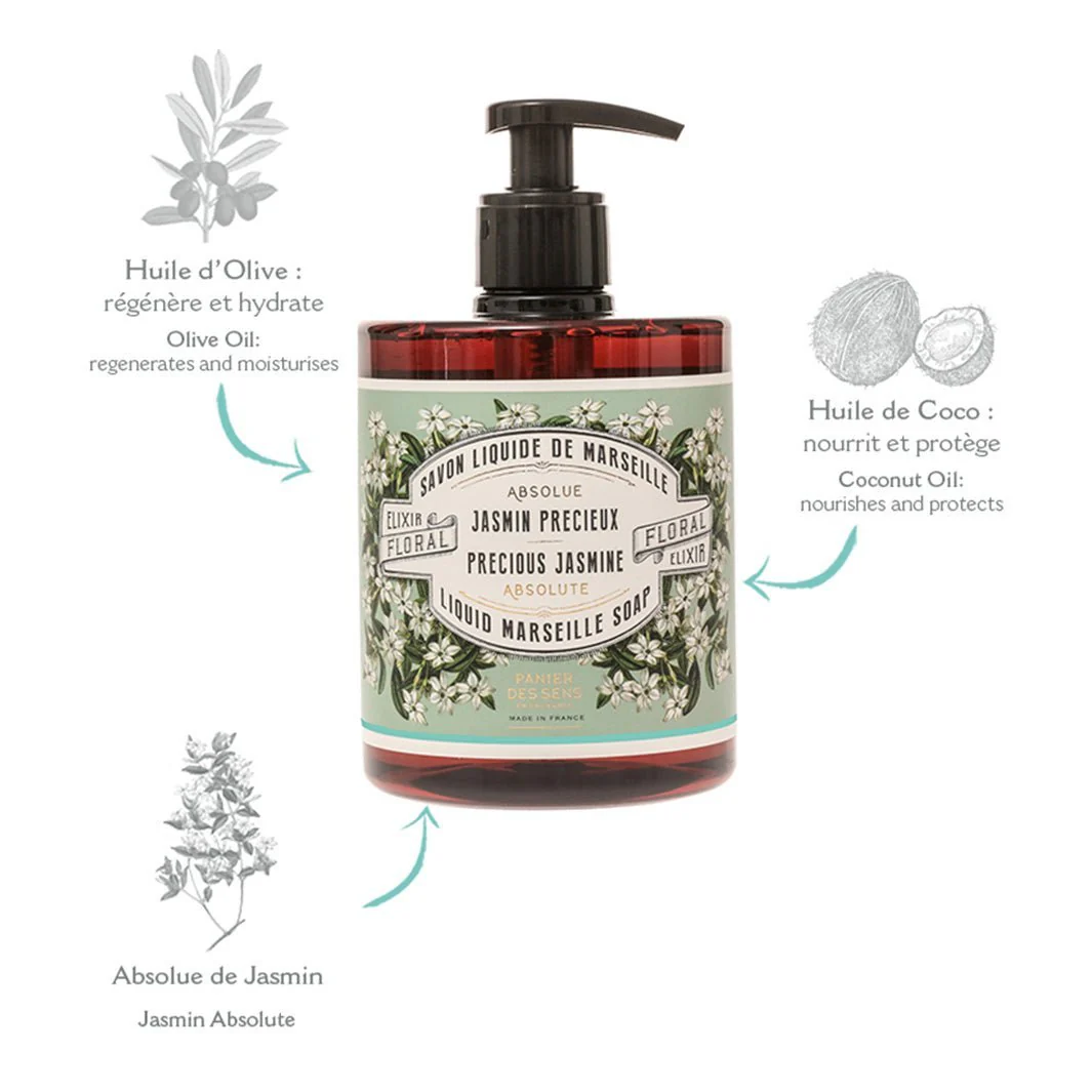 Марсельське рідке мило Жасмін PANIER DES SENS PRECIOUS JASMINE LIQUID MARSEILLE SOAP Марсельське рідке мило Жасмін PANIER DES SENS PRECIOUS JASMINE LIQUID MARSEILLE SOAP