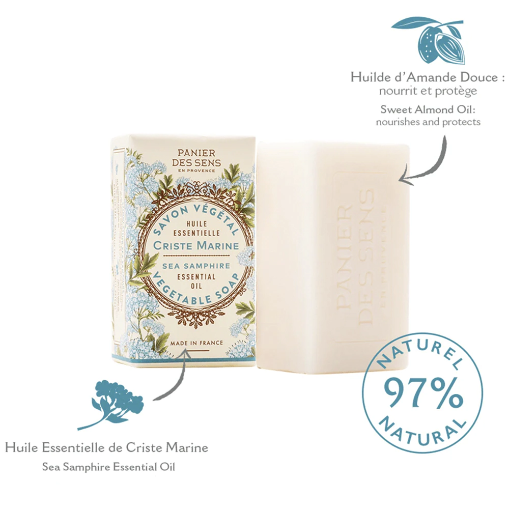 Растительное парфюмированное мыло Критмум PANIER DES SENS SEA SAMPHIRE VEGETABLE SOAP Растительное парфюмированное мыло Критмум PANIER DES SENS SEA SAMPHIRE VEGETABLE SOAP