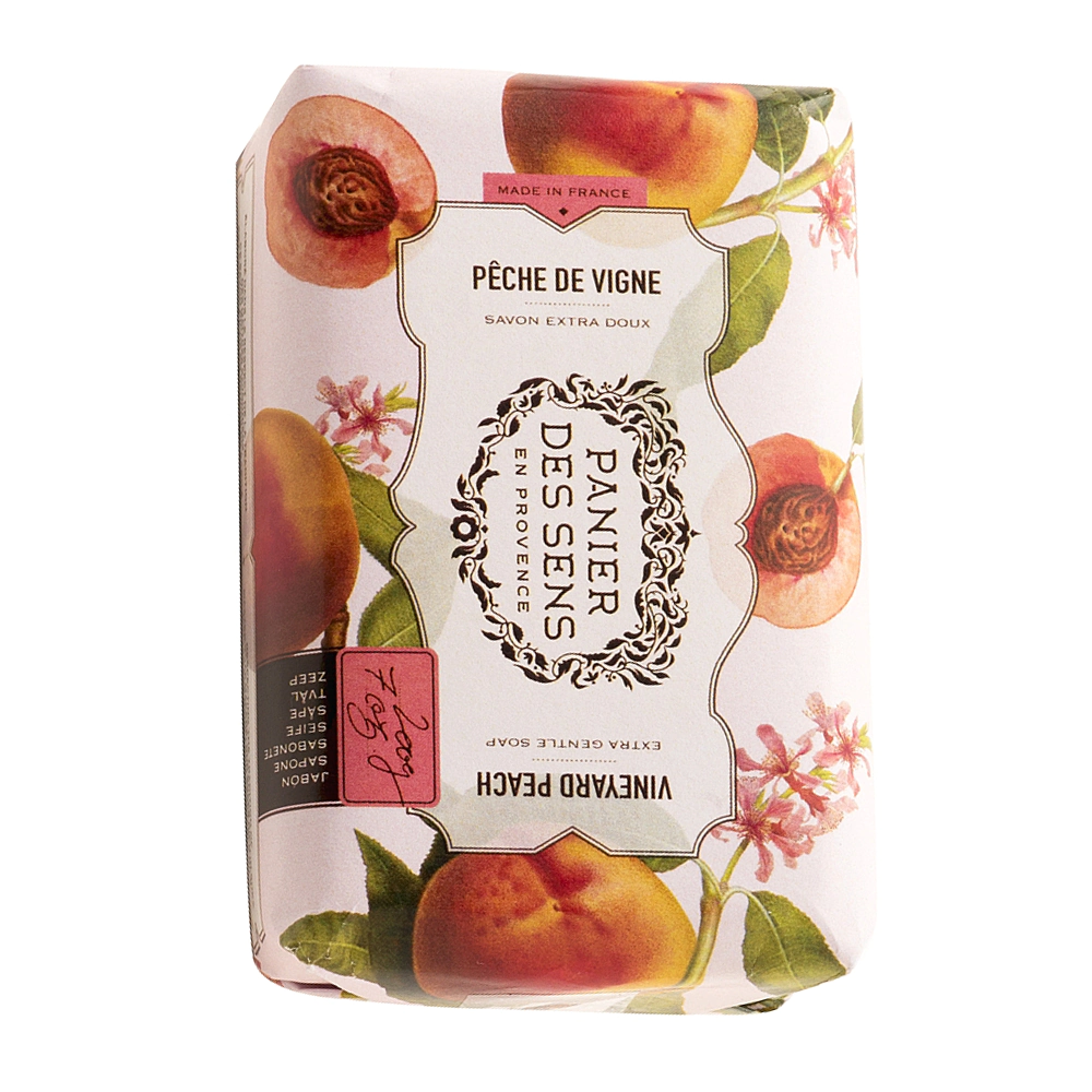 Парфюмированное мыло на основе масла ши Персик PANIER DES SENS EXTRA GENTLE NATURAL SOAP VINEYARD PEACH Парфюмированное мыло на основе масла ши Персик PANIER DES SENS EXTRA GENTLE NATURAL SOAP VINEYARD PEACH