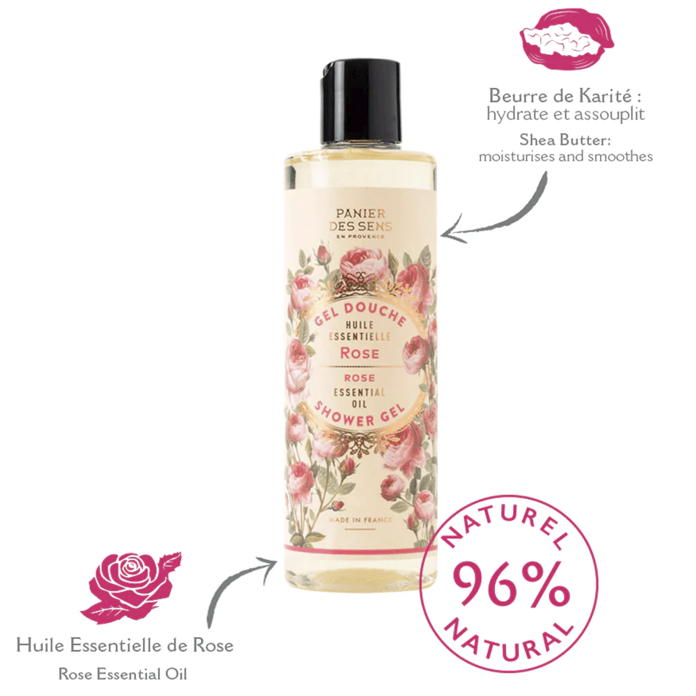 Гель для душу Троянда PANIER DES SENS SHOWER GEL ENCHANTING ROSE Гель для душу Троянда PANIER DES SENS SHOWER GEL ENCHANTING ROSE