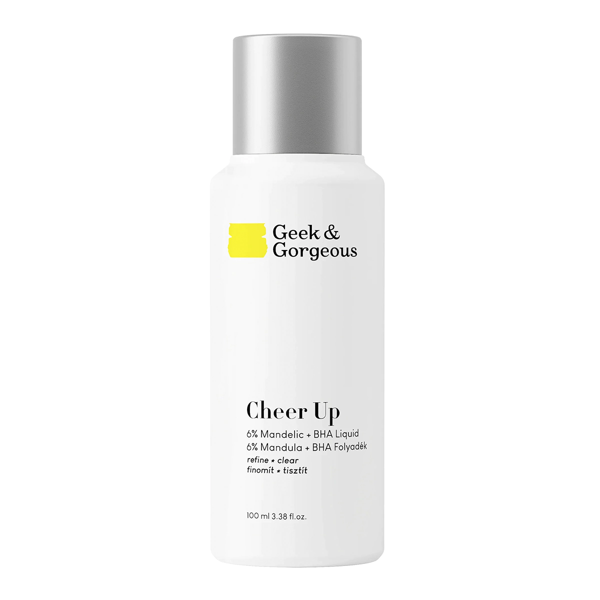 Ексфоліант для комбінованої шкіри з 6% мигдальної та BHA кислотами GEEK & GORGEOUS CHEER UP Ексфоліант для комбінованої шкіри з 6% мигдальної та BHA кислотами GEEK & GORGEOUS CHEER UP