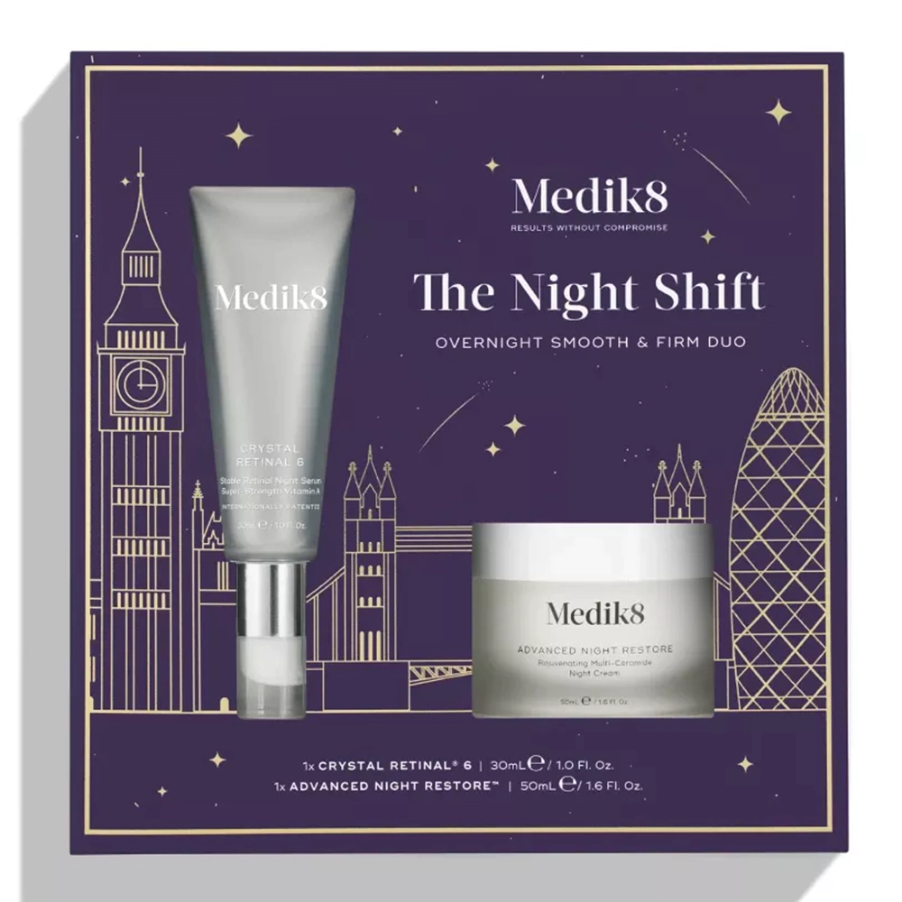 Ночной дуэт для гладкой и упругой кожи лица MEDIK8 THE NIGHT SHIFT Ночной дуэт для гладкой и упругой кожи лица MEDIK8 THE NIGHT SHIFT