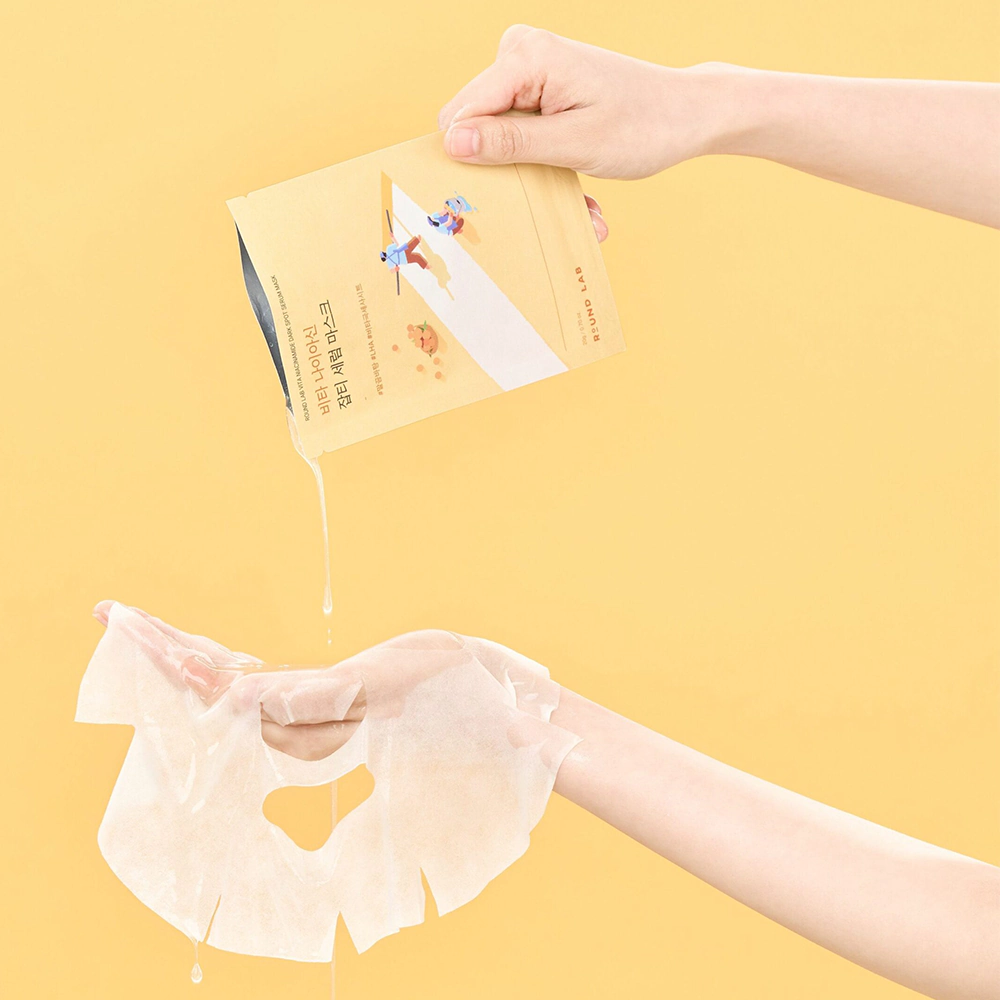 Осветительная тканевая маска с витамином C и ниацинамидом ROUND LAB VITA NIACINAMIDE DARK SPOT SERUM MASK Осветительная тканевая маска с витамином C и ниацинамидом ROUND LAB VITA NIACINAMIDE DARK SPOT SERUM MASK