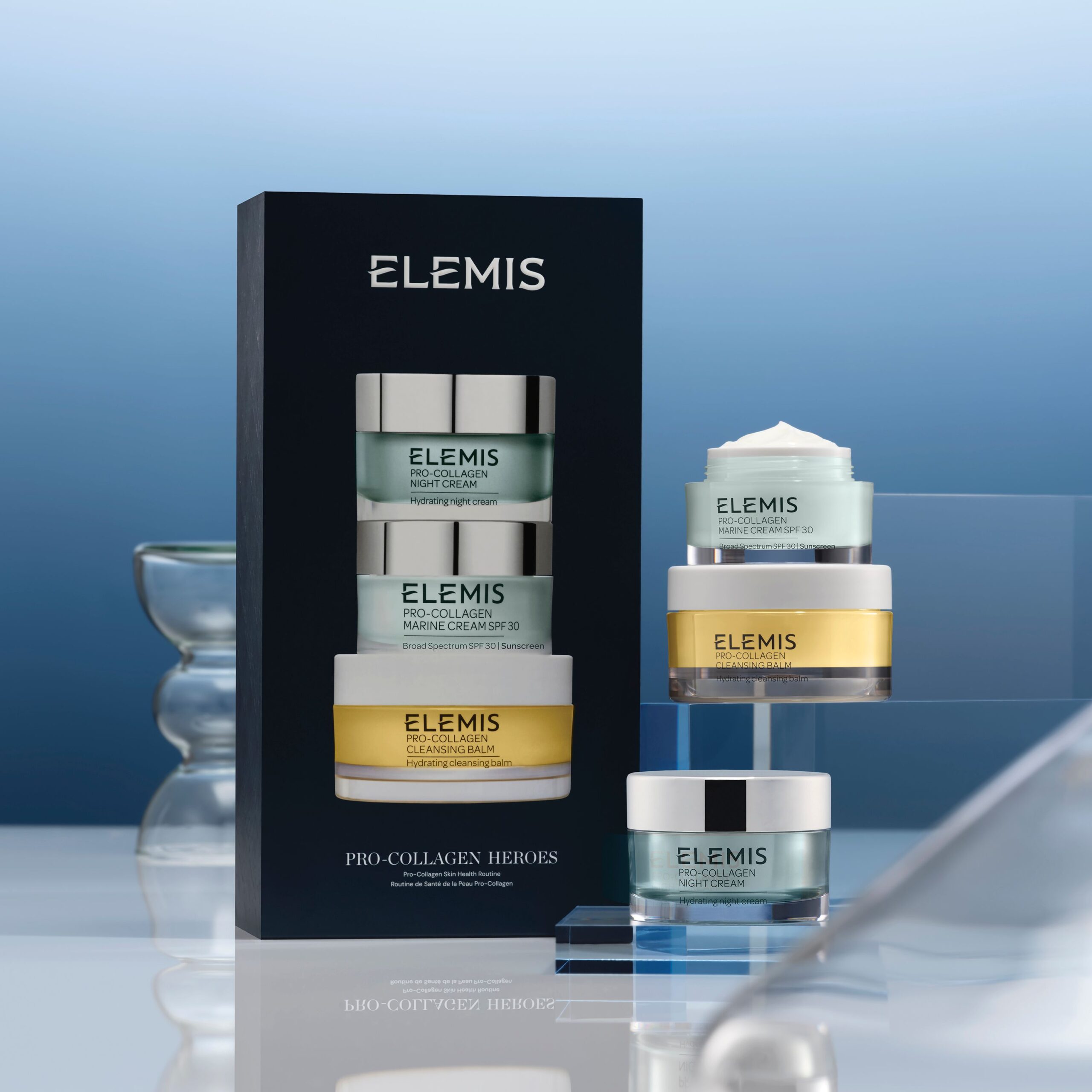 Трио бестселлеров для увлажнения кожи лица ELEMIS Kit:Pro Collagen Skin Health Heroes Трио бестселлеров для увлажнения кожи лица ELEMIS Kit:Pro Collagen Skin Health Heroes