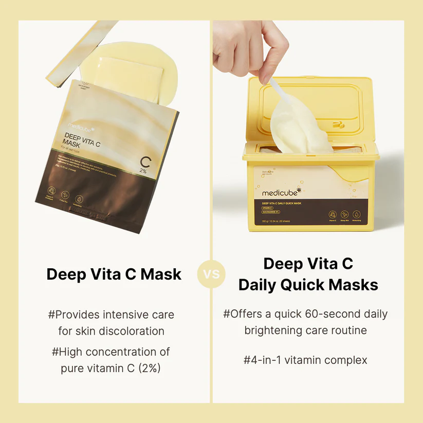 Осветляющая тканевая маска с витамином С MEDICUBE DEEP VITA C MASK Осветляющая тканевая маска с витамином С MEDICUBE DEEP VITA C MASK