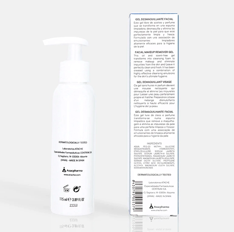 Гель для зняття макіяжу та очищення обличчя ATACHE MAKE-UP REMOVER GEL AND FACIAL CLEANSER Гель для зняття макіяжу та очищення обличчя ATACHE MAKE-UP REMOVER GEL AND FACIAL CLEANSER